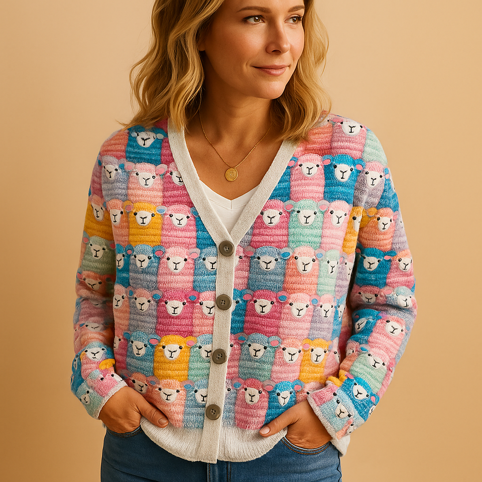 Luxurious women's sweater with a loose fit and elegant look.