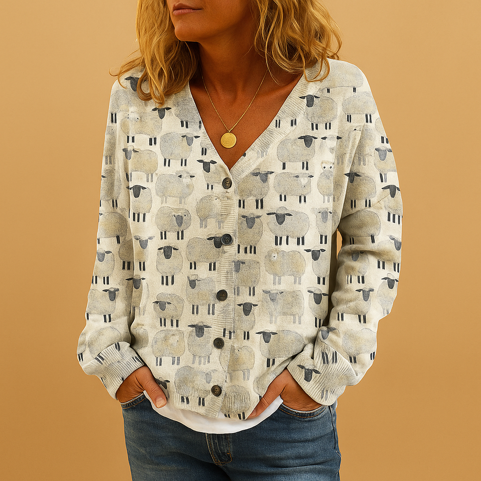 Luxurious women's sweater with a loose fit and elegant look.