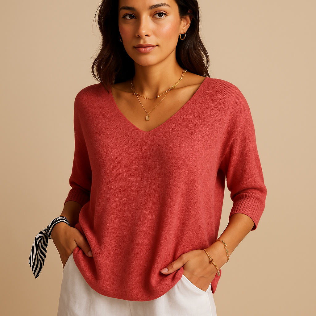 Luxurious loose-fitting top with a modern fit for women