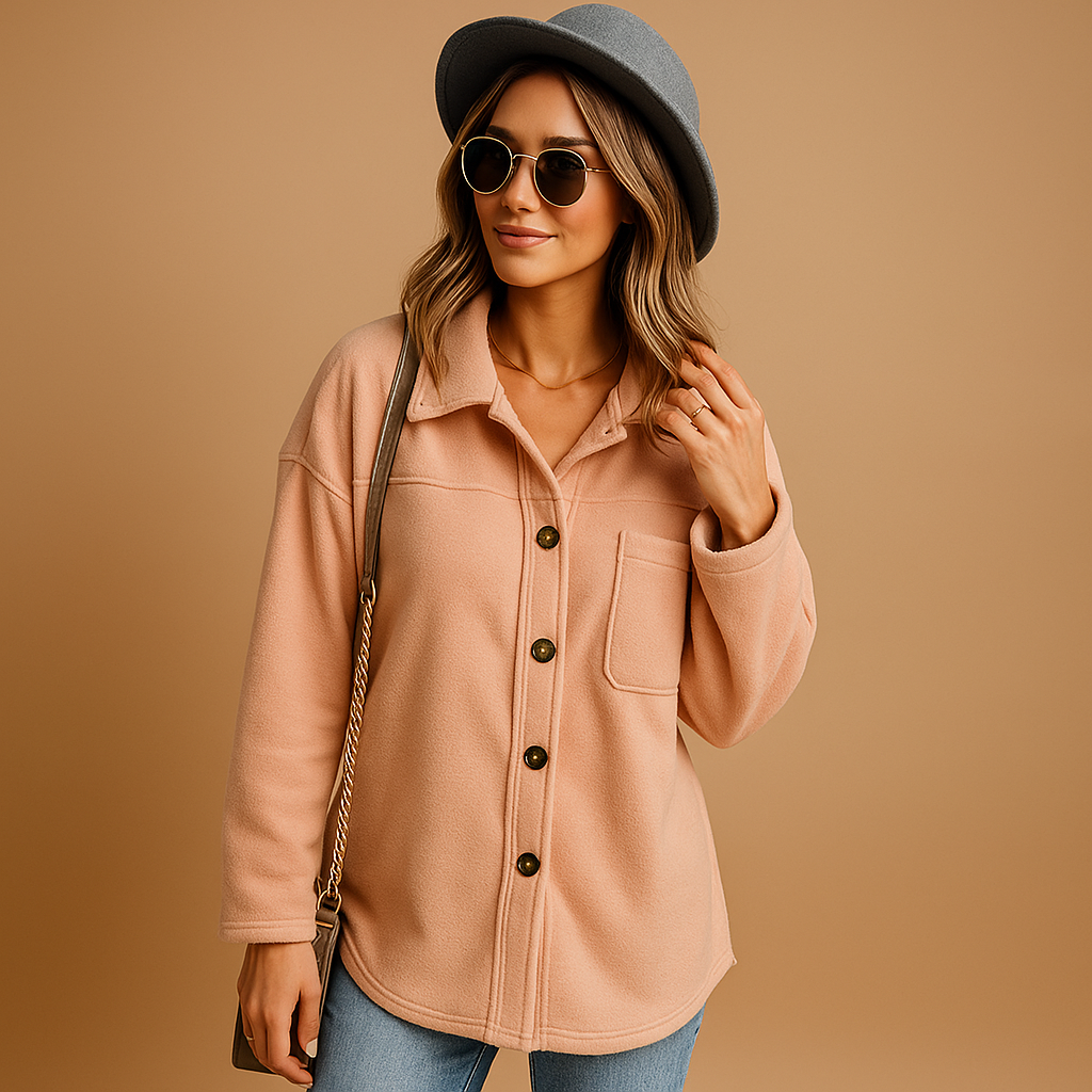 Sleeveless winter cardigan for women with a classic silhouette.