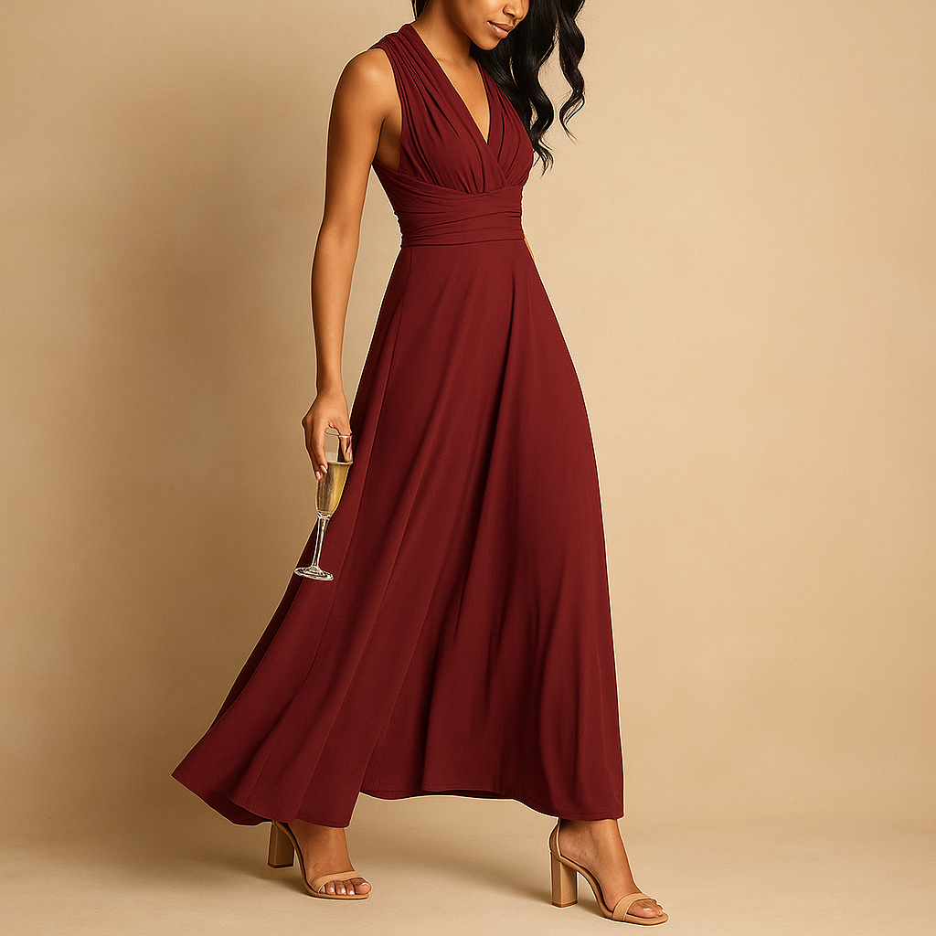 Multiway wrap dress with elegant fit for women.