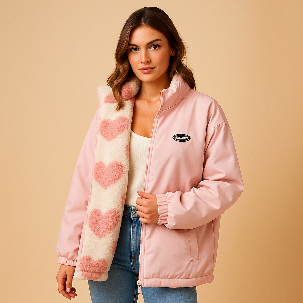 Reversible winter coat for women