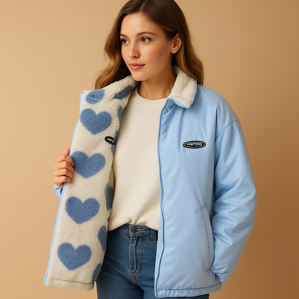 Reversible winter coat for women