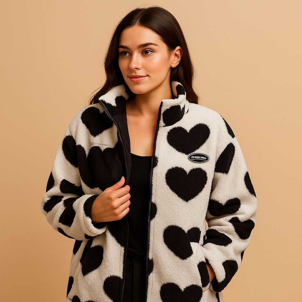 Reversible winter coat for women