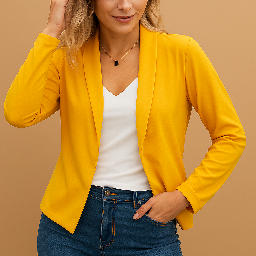 Stylish open women's blazer with a modern cut.