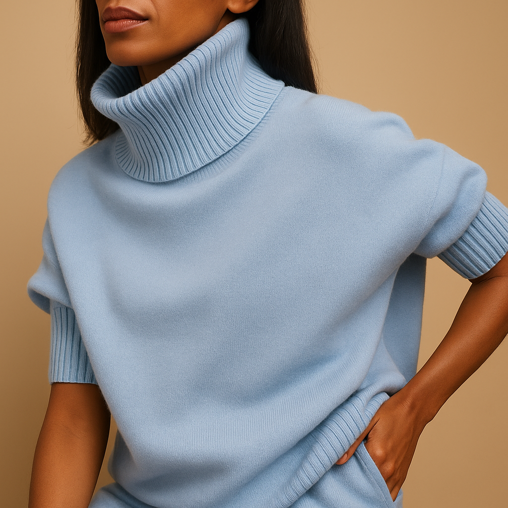 Oversized turtleneck for women with a flattering fit.