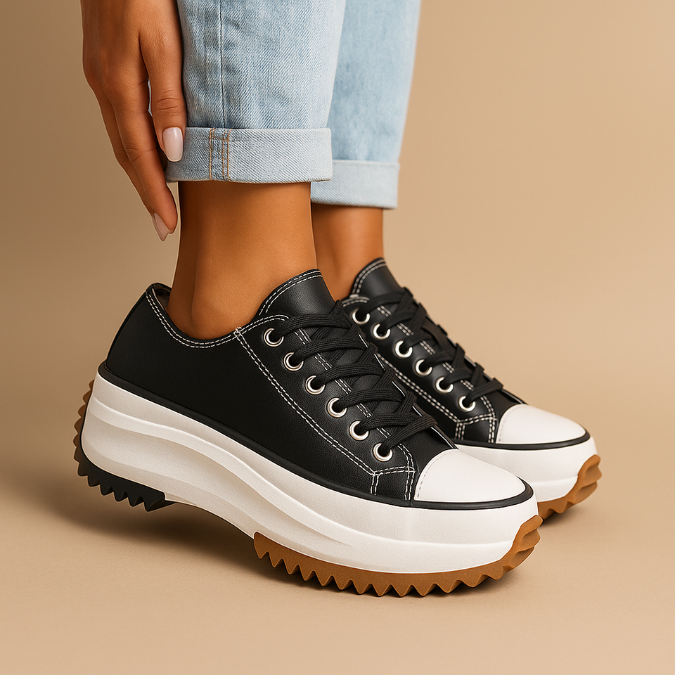 Platform sneakers with chunky soles for women