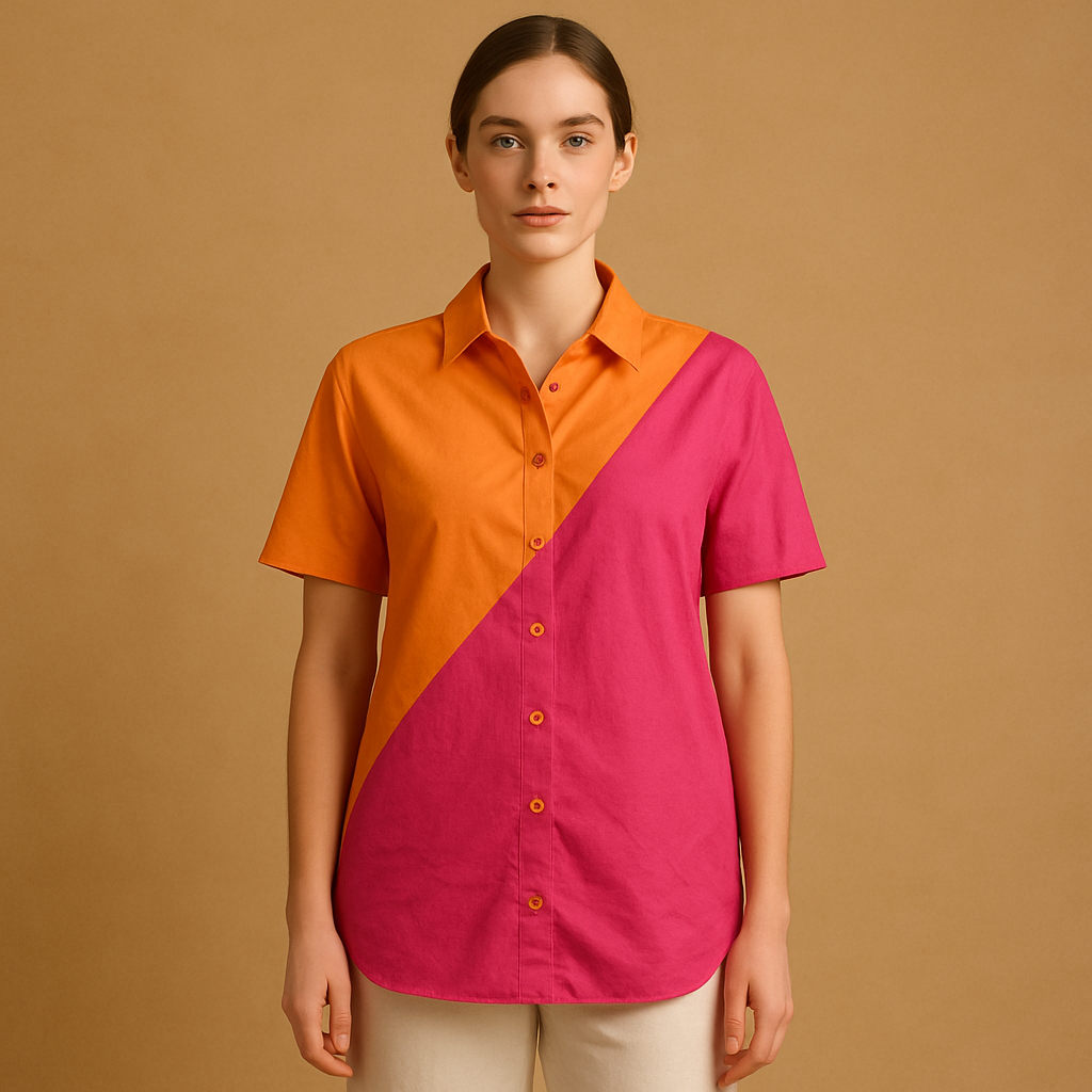 Stretch polo dress with collar for women.