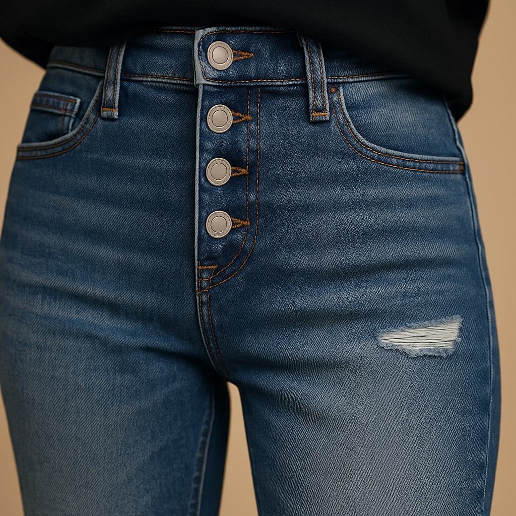 Slim fit ripped jeans for women