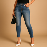 Slim fit ripped jeans for women