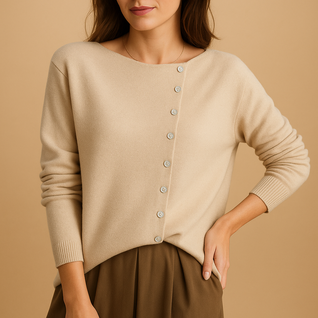 Round neck sweater for women.