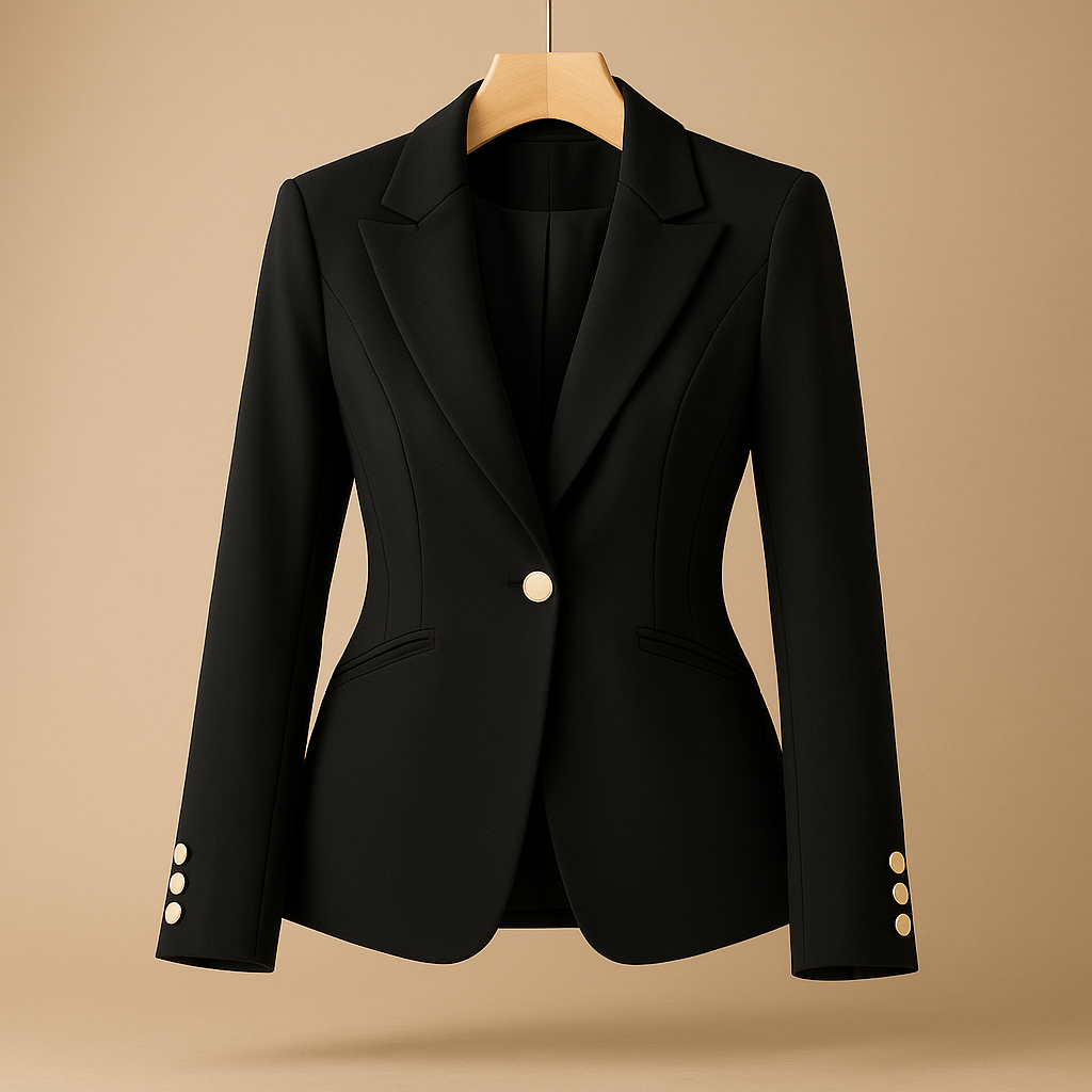 Stylish blazer with lapel collar for women.
