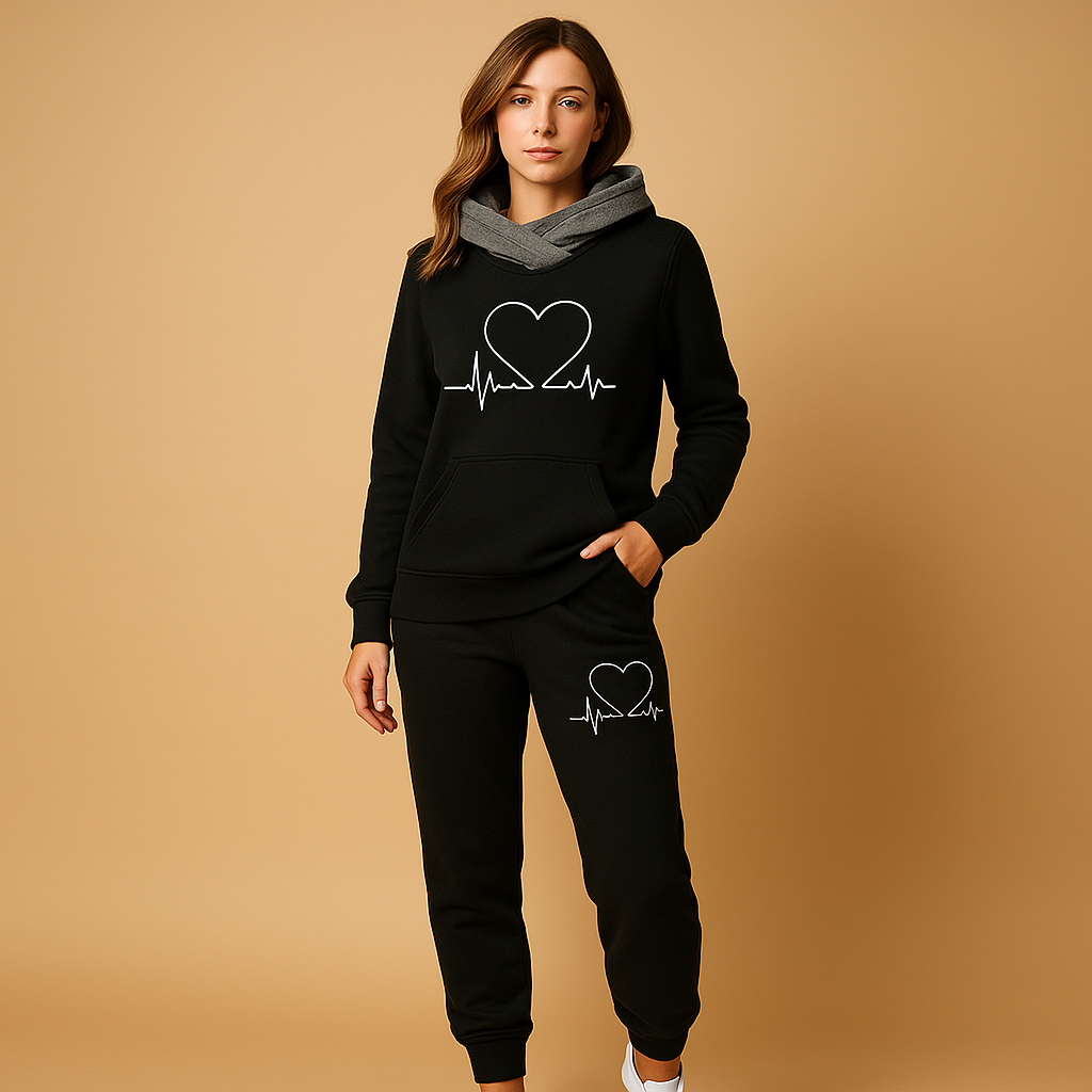Stylish jogging set with jacket for women.