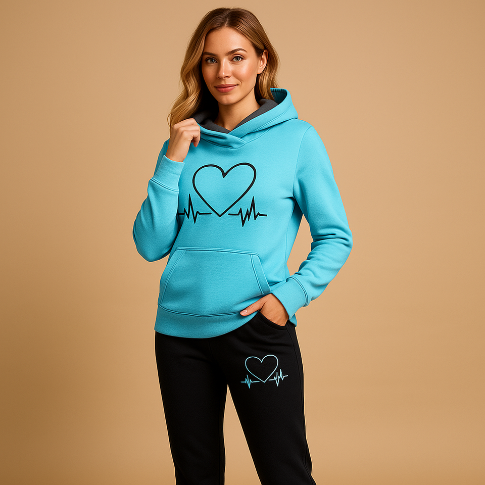 Stylish jogging set with jacket for women.
