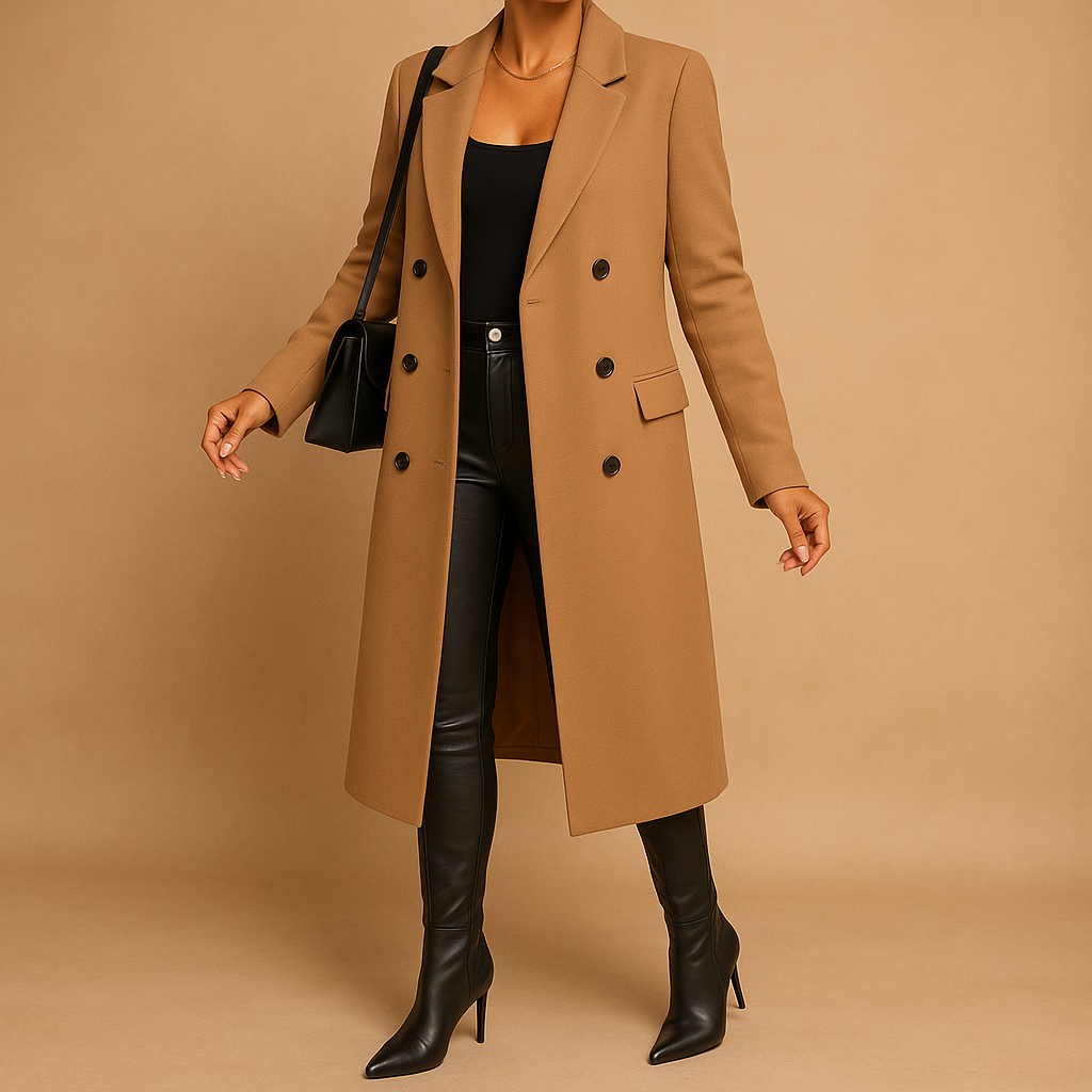 Stylish long winter coat for women