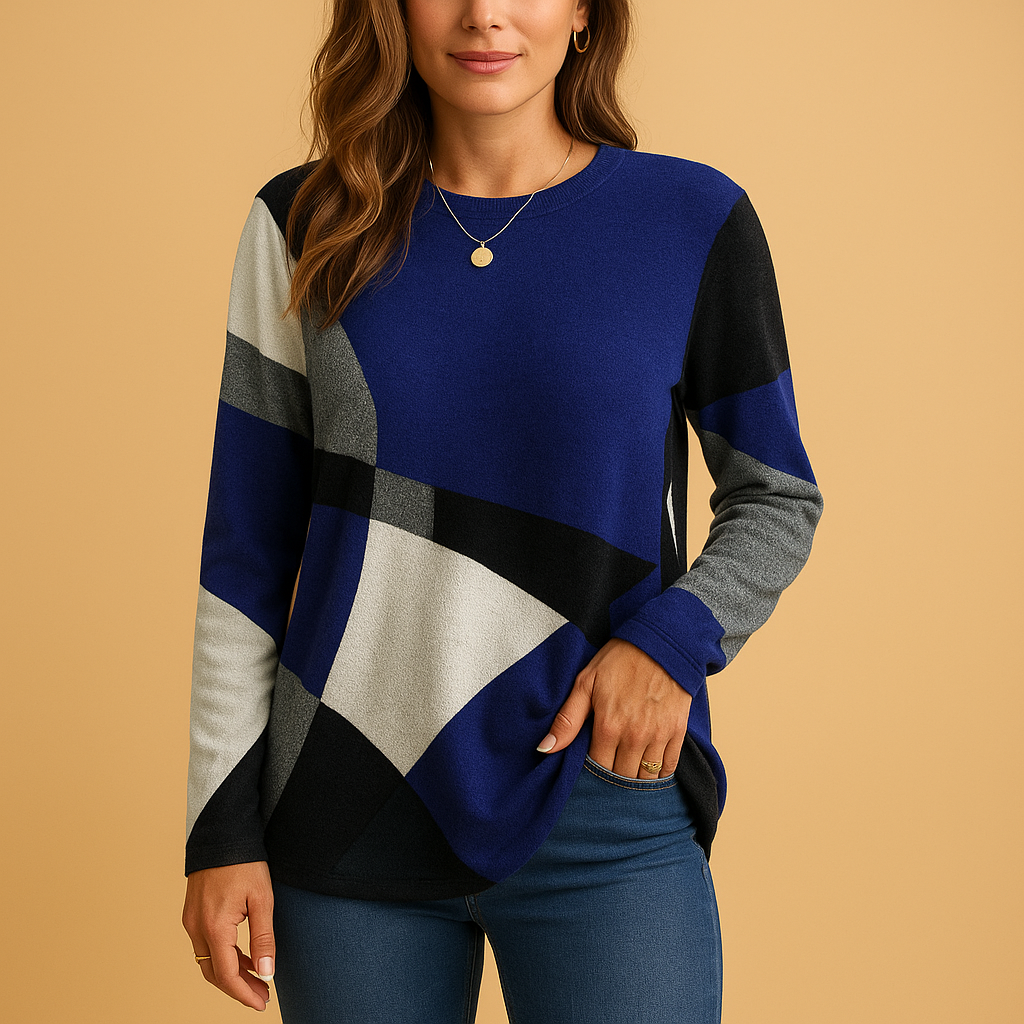 Timeless knit sweater for women.
