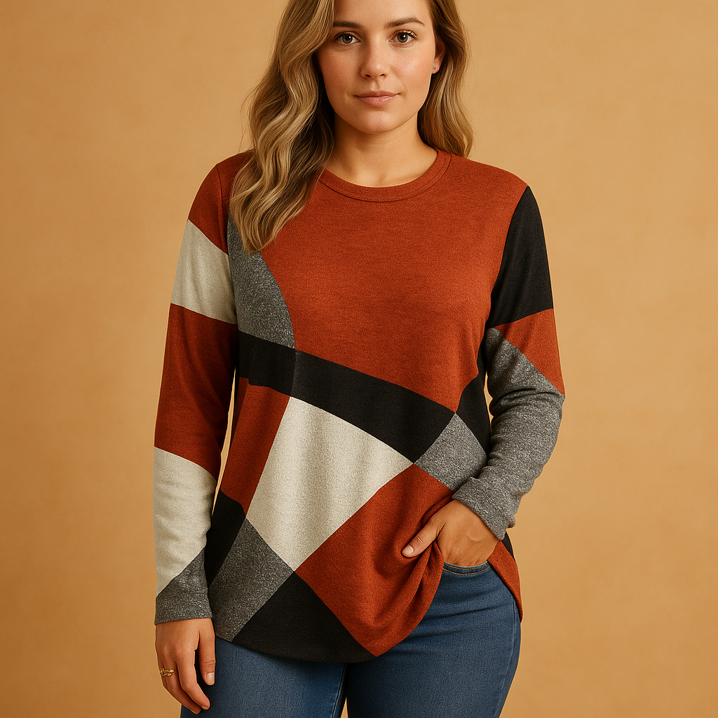 Timeless knit sweater for women.