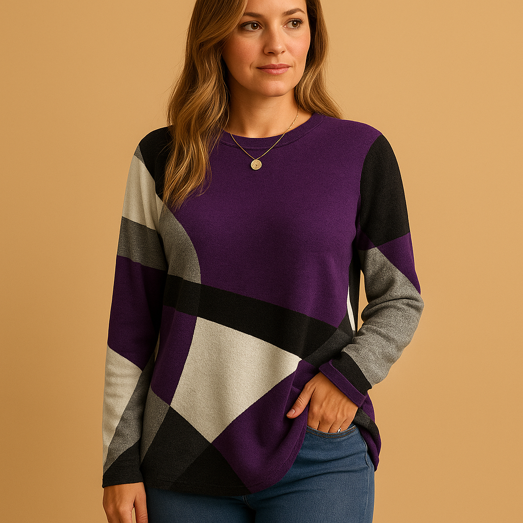 Timeless knit sweater for women.