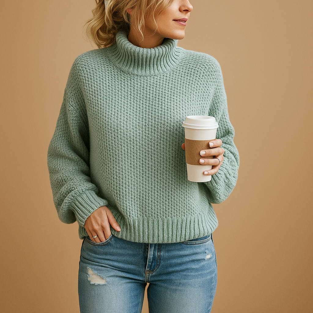 Timeless knit sweater for women.