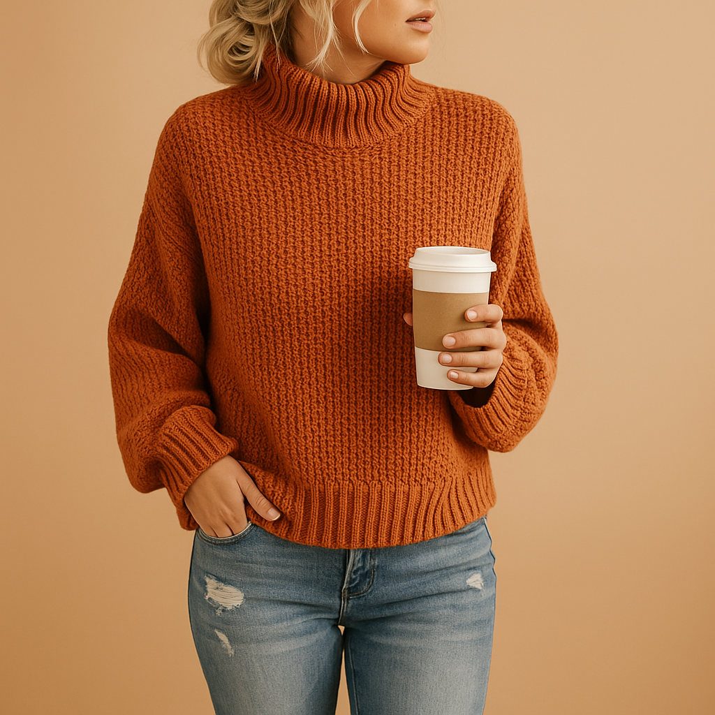 Timeless knit sweater for women.