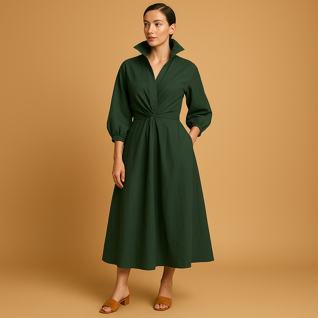 Vintage-inspired A-line dress for women.