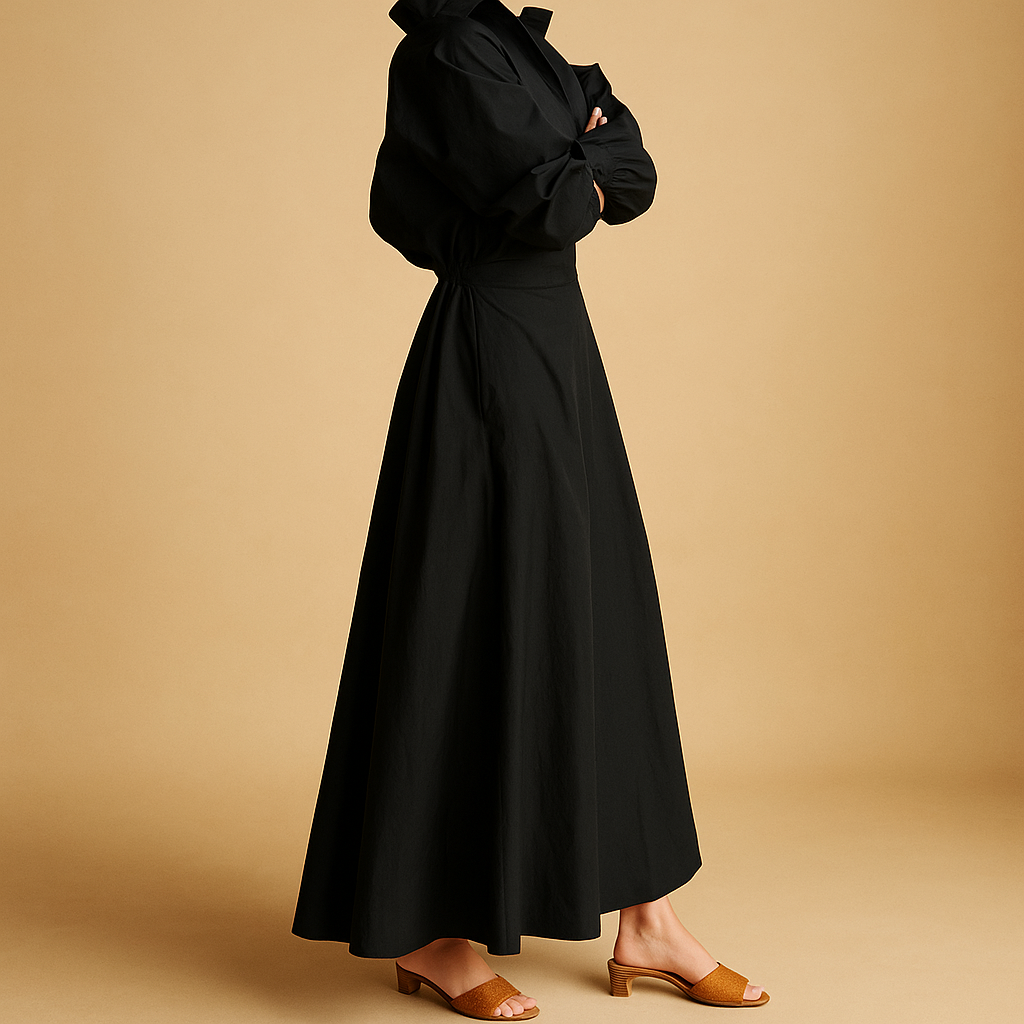 Vintage-inspired A-line dress for women.