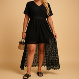 Summer dress with waist accent for women.