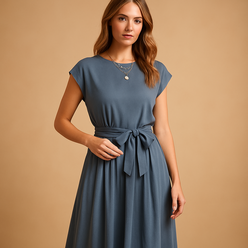 Summer dress with an elegant cut and airy fit for women.