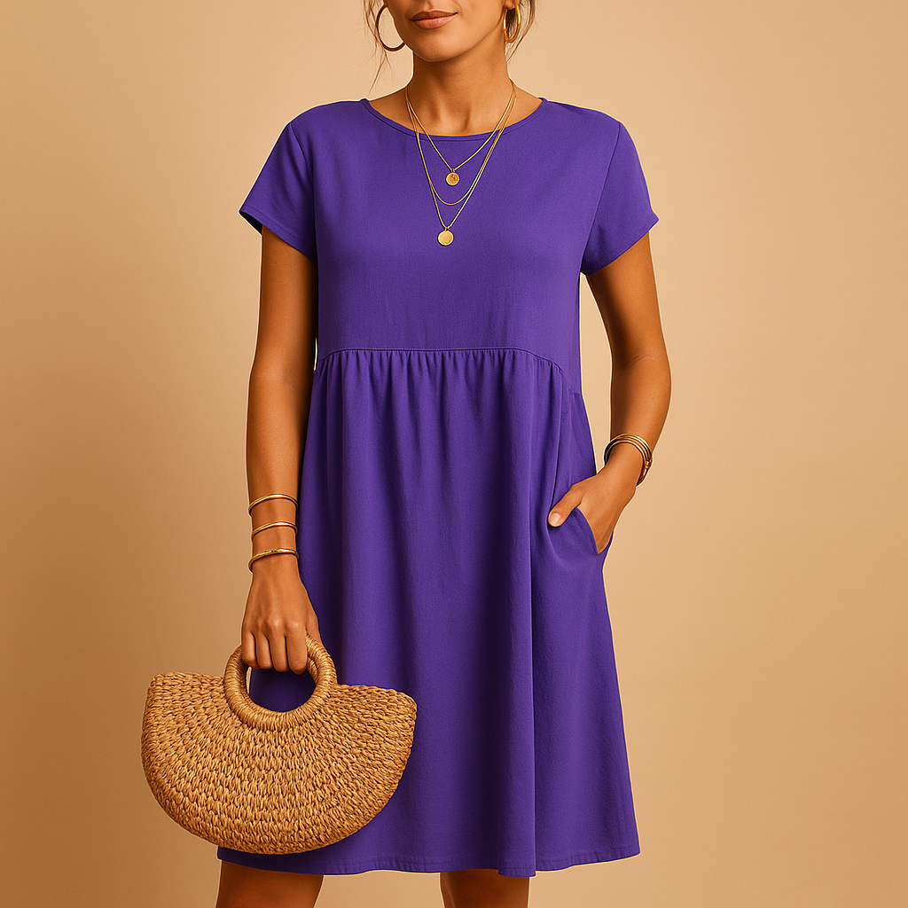 Lightweight summer dress with an elegant fit for women.