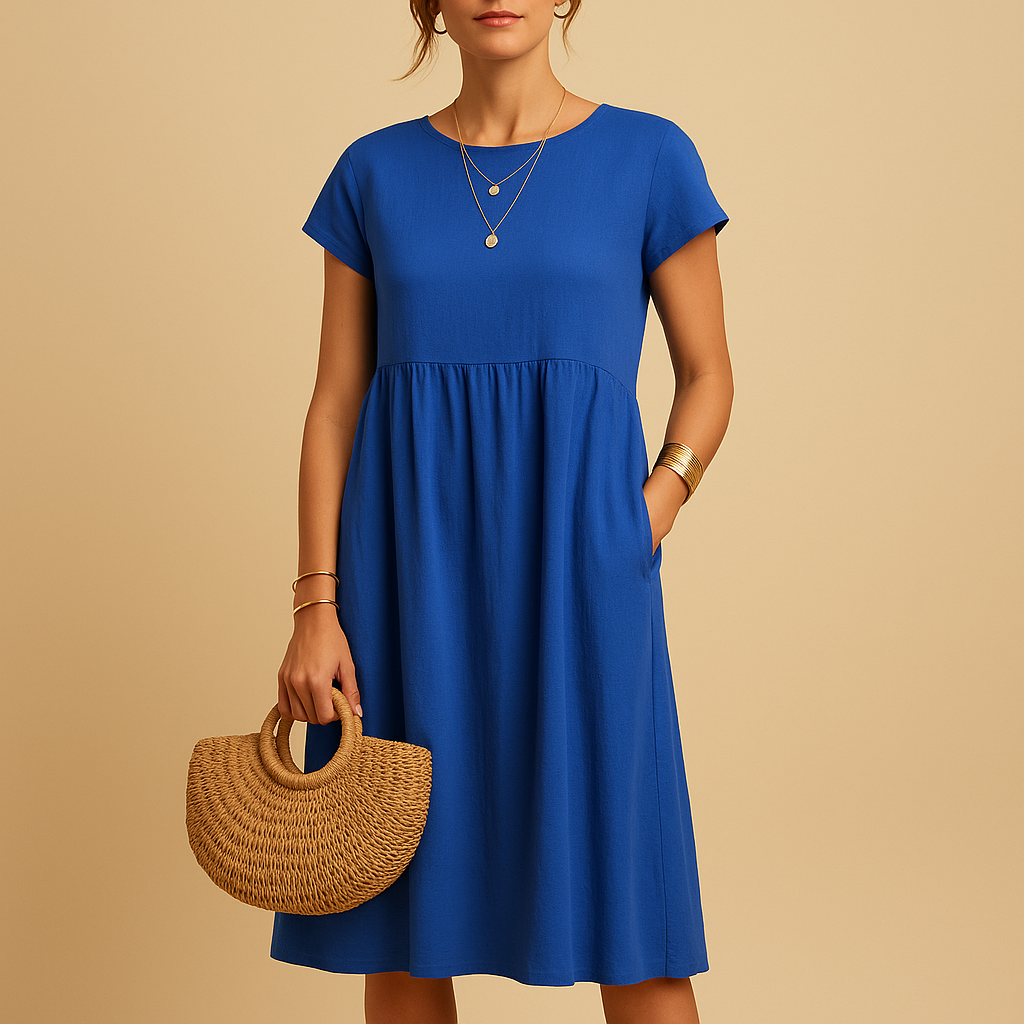 Lightweight summer dress with an elegant fit for women.