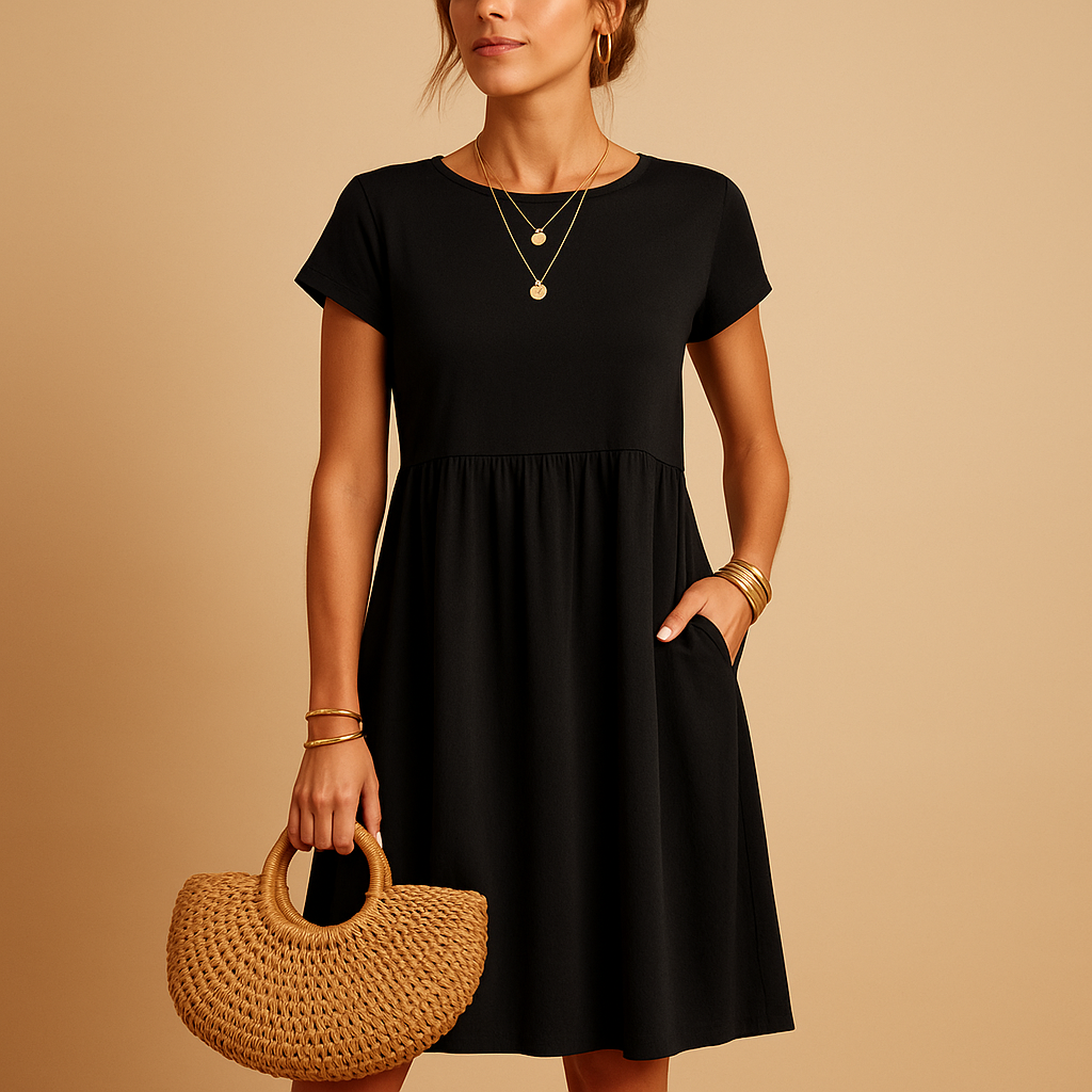 Lightweight summer dress with an elegant fit for women.