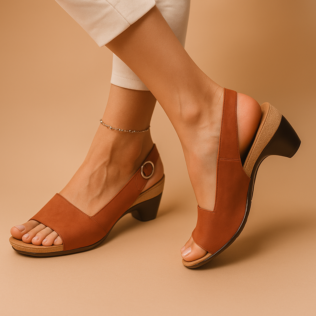 Summer sandals with adjustable straps and cushioning for women.